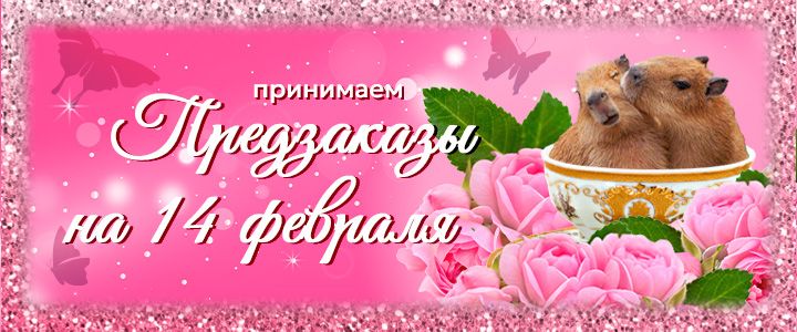Изображение акцииПринимаем предзаказы ко Дню всех влюбленных💜