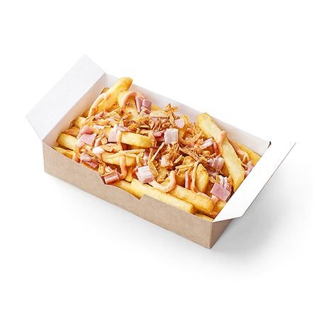 Капи-ланч с картофелем фри и беконом