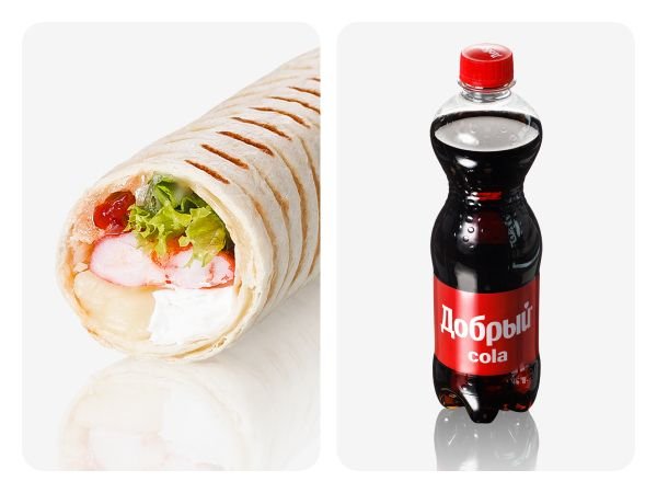 Донер с креветками + Кола