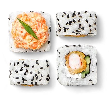 Лосось с креветкой темпура